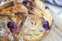 Luscious Blueberry Cream Cheese Sourdough Bake