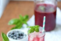 Basil Infused Blueberry Lemonade