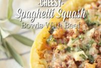 Hearty Cheesy Beef Spaghetti Squash Supper