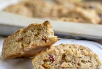 Rustic Sourdough Apple Scones with Sweet Cinnamon Drizzle