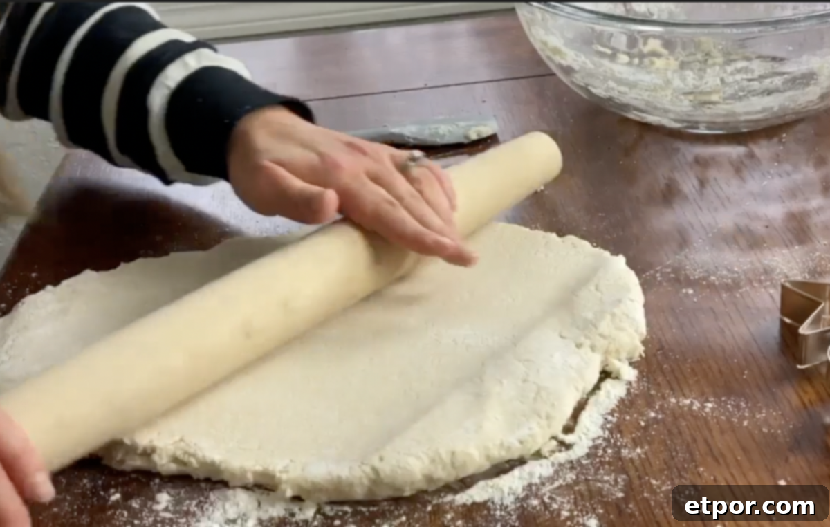 rolling out salt dough