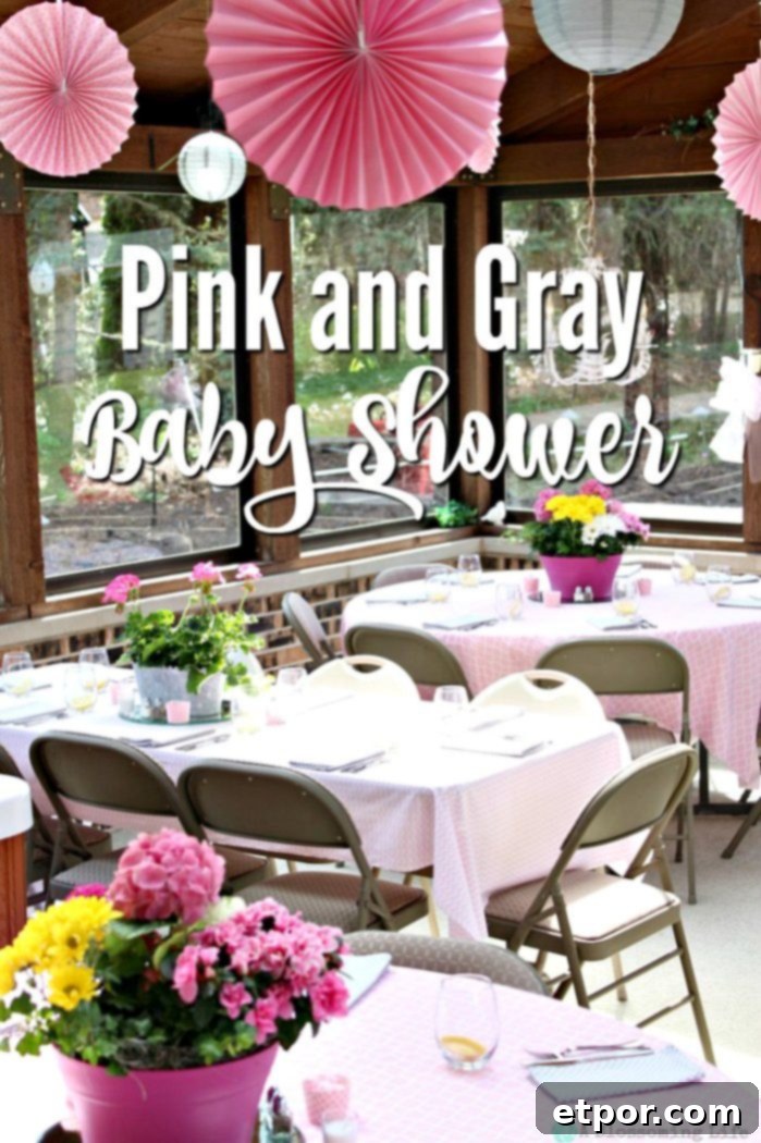 Trunkloads of Love: Pink & Gray Elephant Baby Shower 2 Pink and Gray Baby Shower