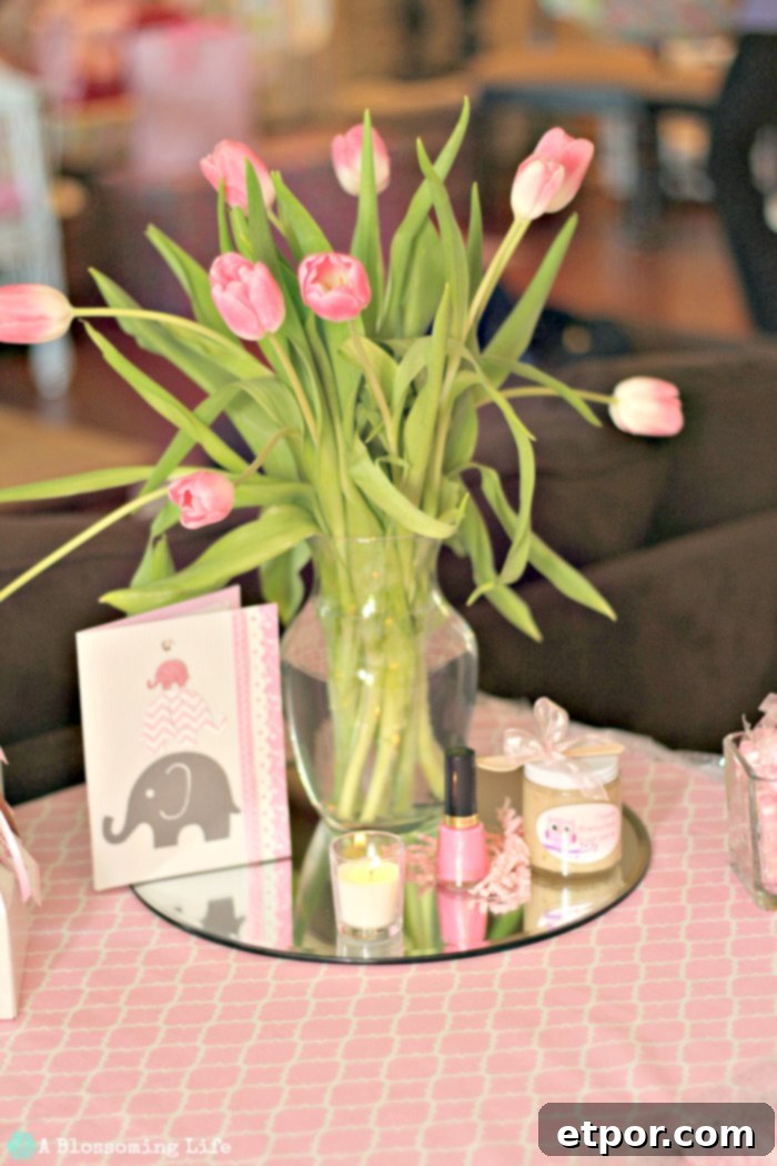 Trunkloads of Love: Pink & Gray Elephant Baby Shower 3 Pink and Gray Elephant Themed Baby Shower- Favors