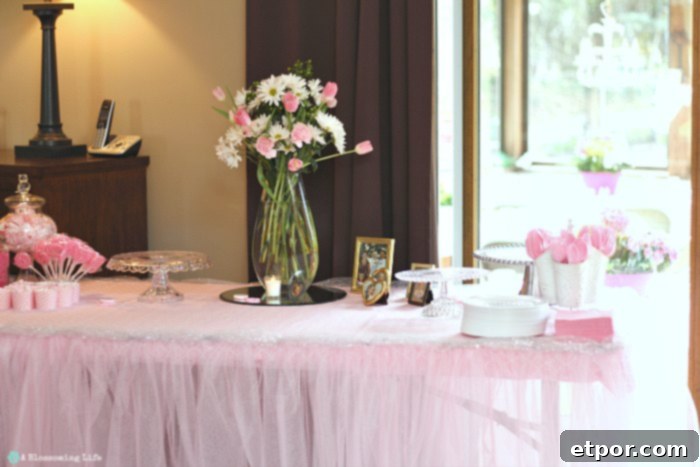 Trunkloads of Love: Pink & Gray Elephant Baby Shower 8 Pink and Gray Baby Shower- dessert table