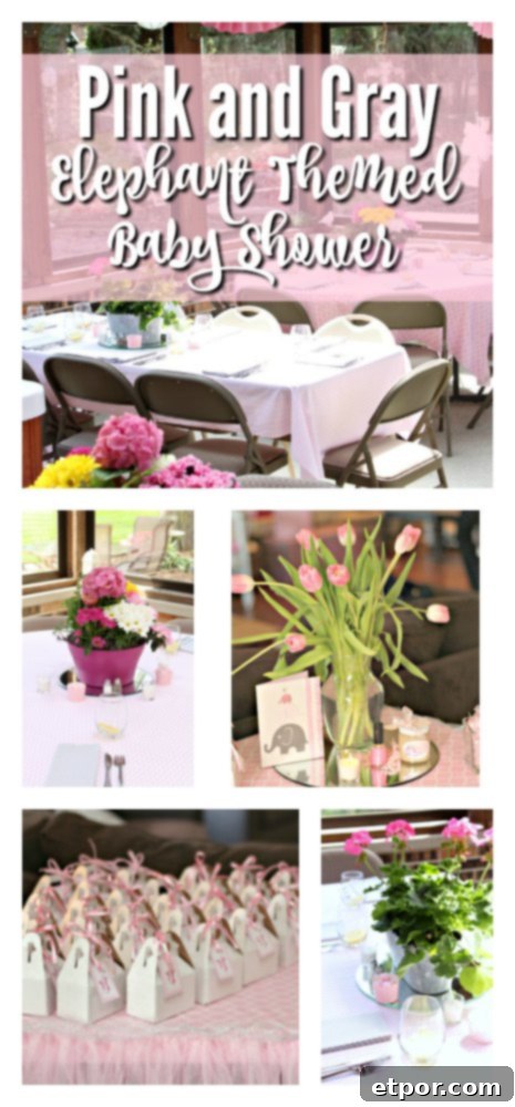 Trunkloads of Love: Pink & Gray Elephant Baby Shower 9 Pink and Gray Elephant Themed Baby Shower