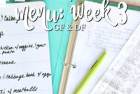 Real Food Budget Week 3 Menu Gluten Free Dairy Free