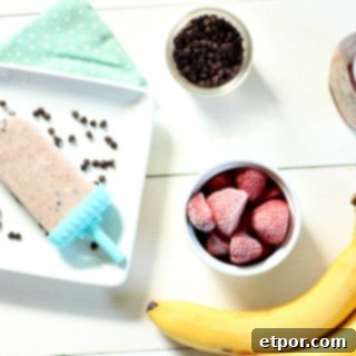 Healthy Banana Split Popsicles