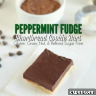Wholesome Peppermint Fudge Shortbread Bars 2 Peppermint Fudge Shortbread Cookie Bars