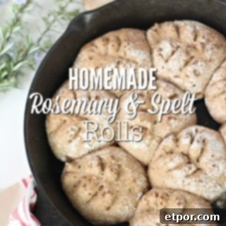Homemade Rosemary & Spelt Rolls