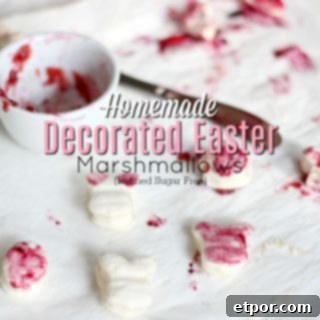 Naturally Sweetened Homemade Decorated Easter Marshmallows 2 Homemade Easter Decorated Marshmallows Refined Sugar-Free