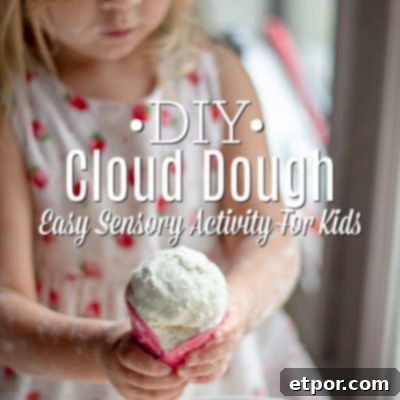 Child Playing With Homemade Cloud Dough