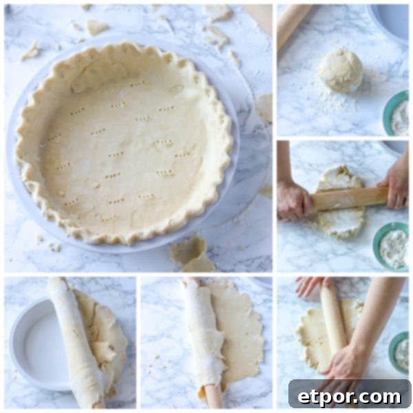 step by step pictures on how to roll out gluten free pie dough