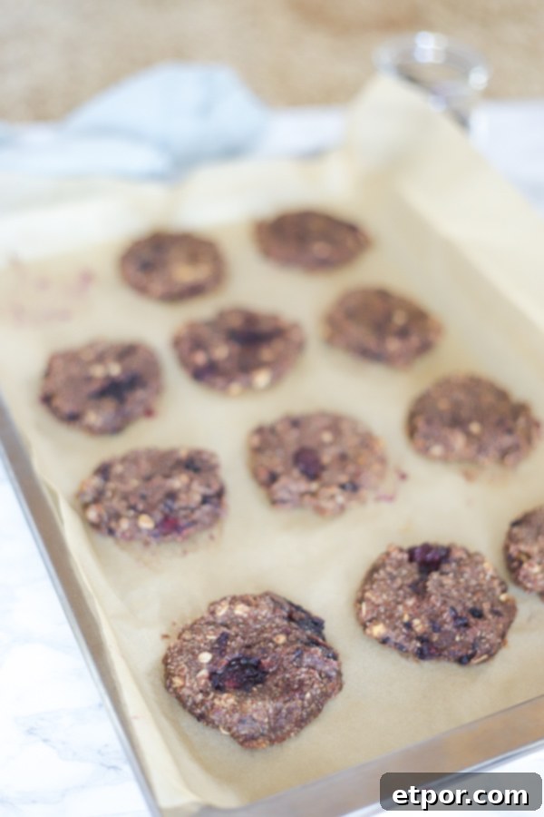 Power-Packed Blackberry Protein Cookies 9 Baked blackberry oatmeal protein cookies